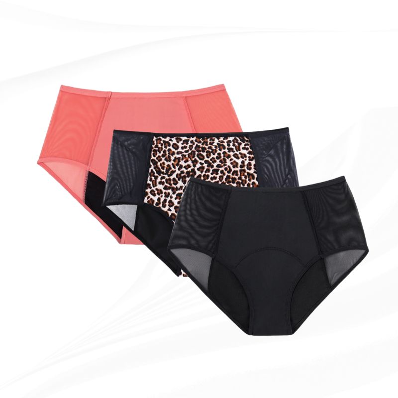 Elviea Allure-Everyday Leakproof Lace Underwear (3-Pack)